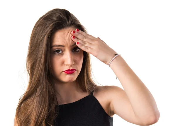 Young girl over isolated background — Stock Photo, Image