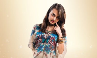 genç kadın izole arka plan