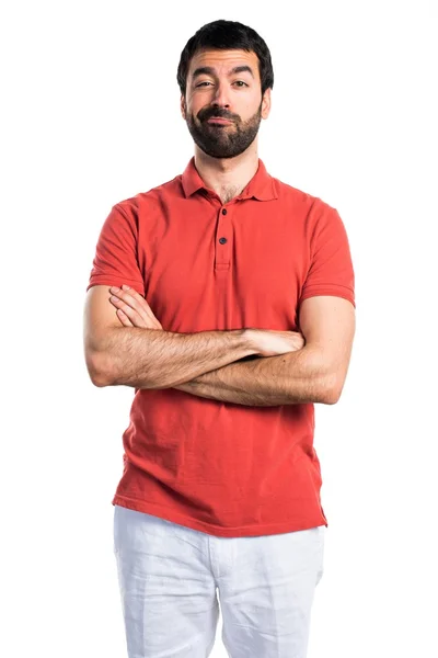 Handsome man with his arms crossed — Stock Photo, Image