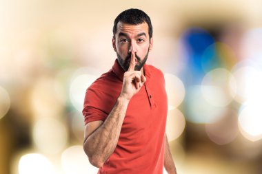 yakışıklı adam yapma sessizlik jest