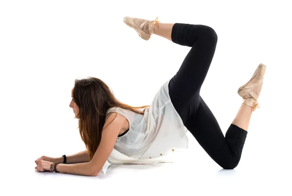 Young cute woman posing in studio — Stock Photo, Image