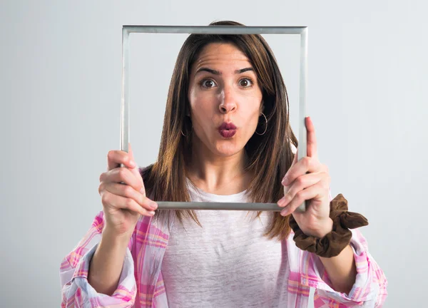 Giovane ragazza con struttura — Foto Stock