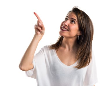 genç kız stüdyoda poz