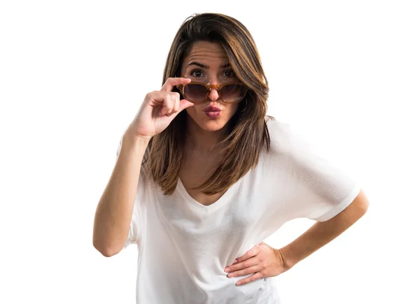 Model woman in studio — Stock Photo, Image