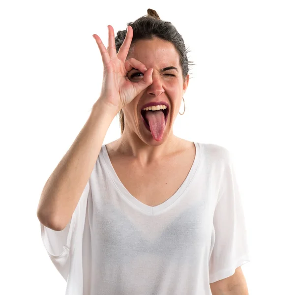 Chica joven posando en el estudio — Foto de Stock