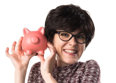 Bir servet tutan kız