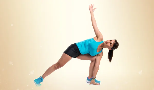 Vacker sport kvinna stretching — Stockfoto