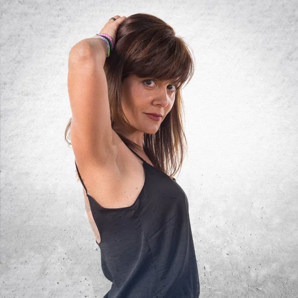 Mujer modelo bonita en el estudio — Foto de Stock