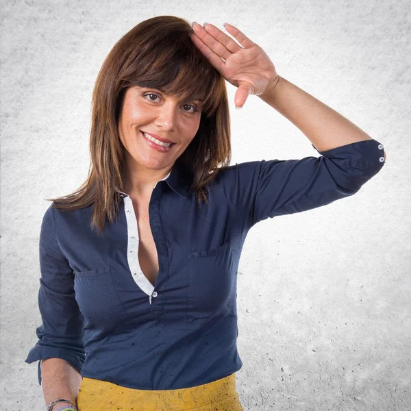 Mujer sobre fondo aislado — Foto de Stock