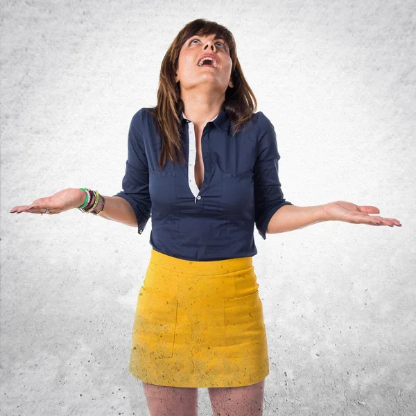 Mujer sobre fondo aislado — Foto de Stock