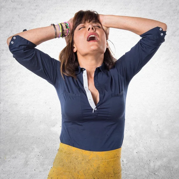 Mujer sobre fondo aislado — Foto de Stock