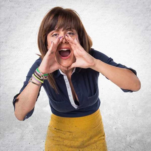 Frau mit isoliertem Hintergrund — Stockfoto