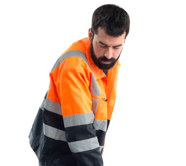 Çöp Adam izole beyaz arka plan üzerinde