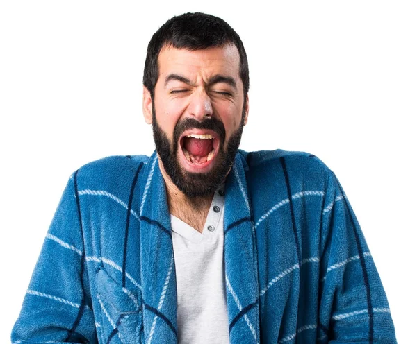 Hombre en bata gritando —  Fotos de Stock