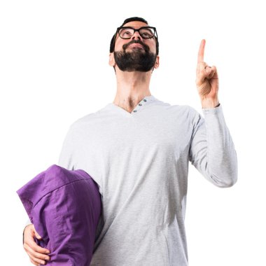 Adam yukarıyı pijama