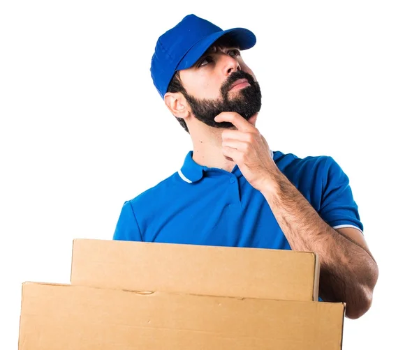 Hombre sobre fondo blanco aislado — Foto de Stock