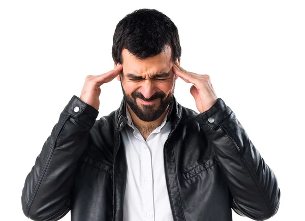 Hombre sobre fondo blanco aislado — Foto de Stock