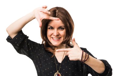 Esmer kadın izole arka plan