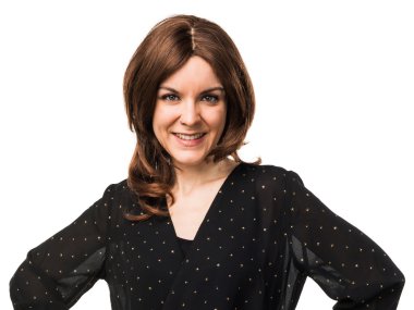 Esmer kadın izole arka plan