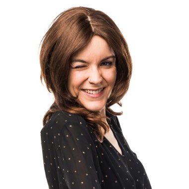 Esmer kadın izole arka plan