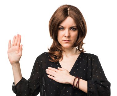 Esmer kadın izole arka plan