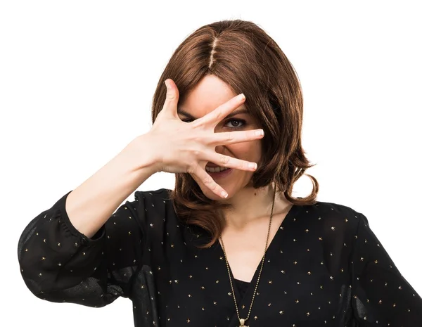 Mujer cubriendo su cara —  Fotos de Stock