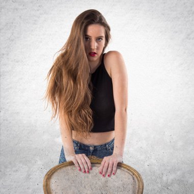 Vintage koltuk genç kız