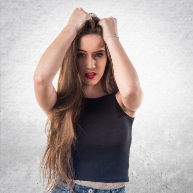 İzole arka plan üzerinde güzel kız