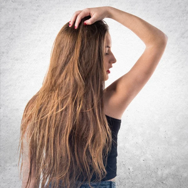 Model woman in studio — Stock Photo, Image