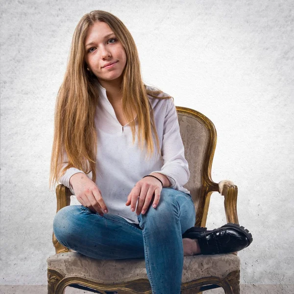 Model woman in studio — Stock Photo, Image