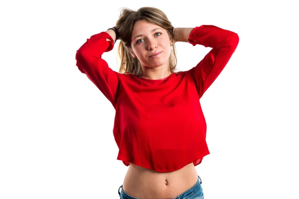 Chica joven en el estudio — Foto de Stock