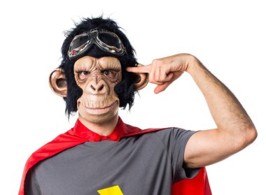 Süper kahraman maymun adam deli jest yapma