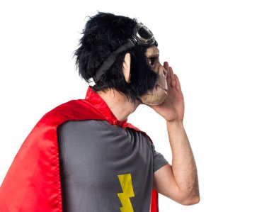 Süper kahraman maymun herif bağırarak