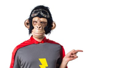 Süper kahraman maymun herif için lateral işaret