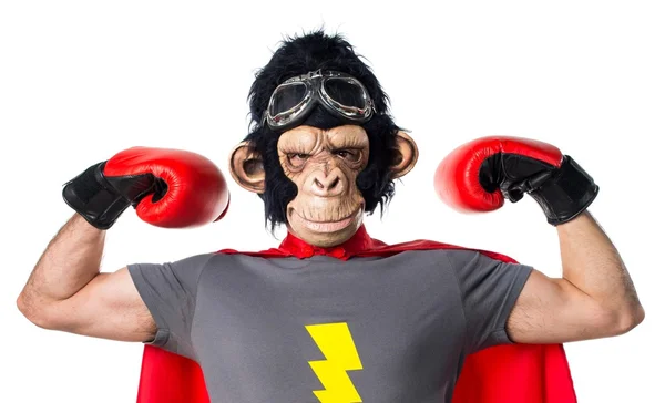 Silná superhrdina opičí muž — Stock fotografie