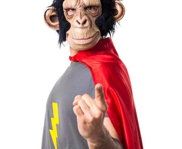 Homem macaco super-herói gritando — Fotografia de Stock