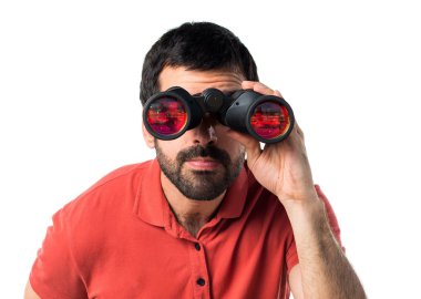 Dürbün ile yakışıklı adam