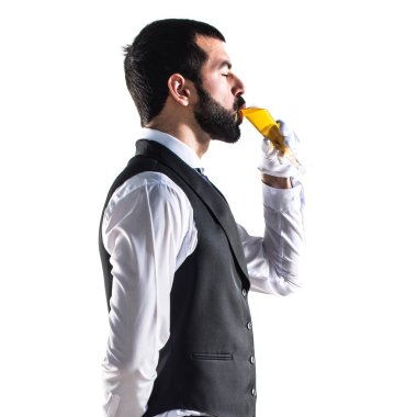 Şampanya ile lüks garson