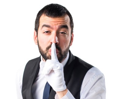 Lüks garson yapım sessizlik jest