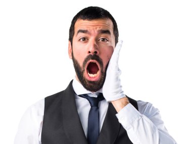 Lüks garson sürpriz jest yapıyor