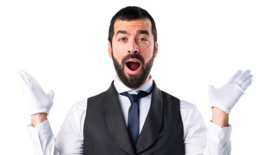 Lüks garson sürpriz jest yapıyor