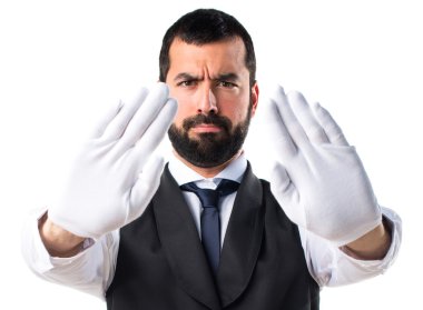 Dur işareti yapım lüks garson