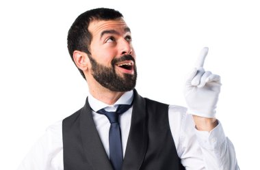 Yukarı dönük lüks garson