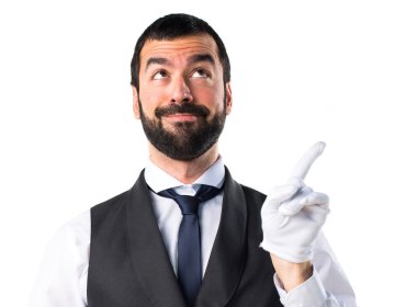 Yukarı dönük lüks garson