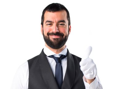 Başparmak ile lüks garson