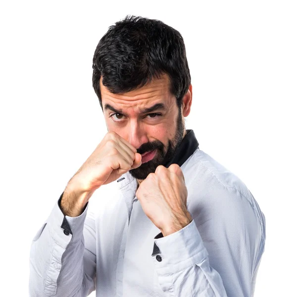 Man giving a punch — Stock Photo, Image