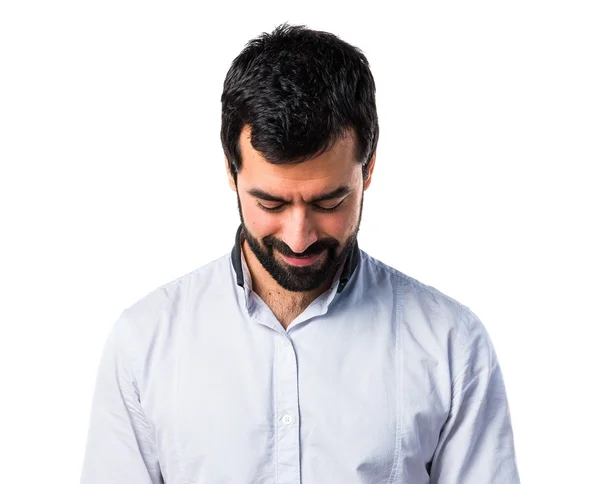 Hombre sobre fondo blanco aislado — Foto de Stock