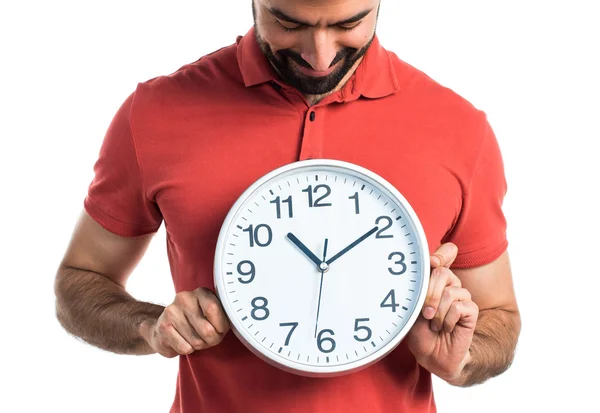 Schöner Mann mit Uhr — Stockfoto