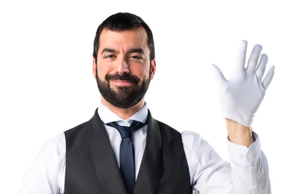 Hombre sobre fondo blanco aislado — Foto de Stock