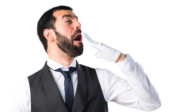 Hombre sobre fondo blanco aislado — Foto de Stock